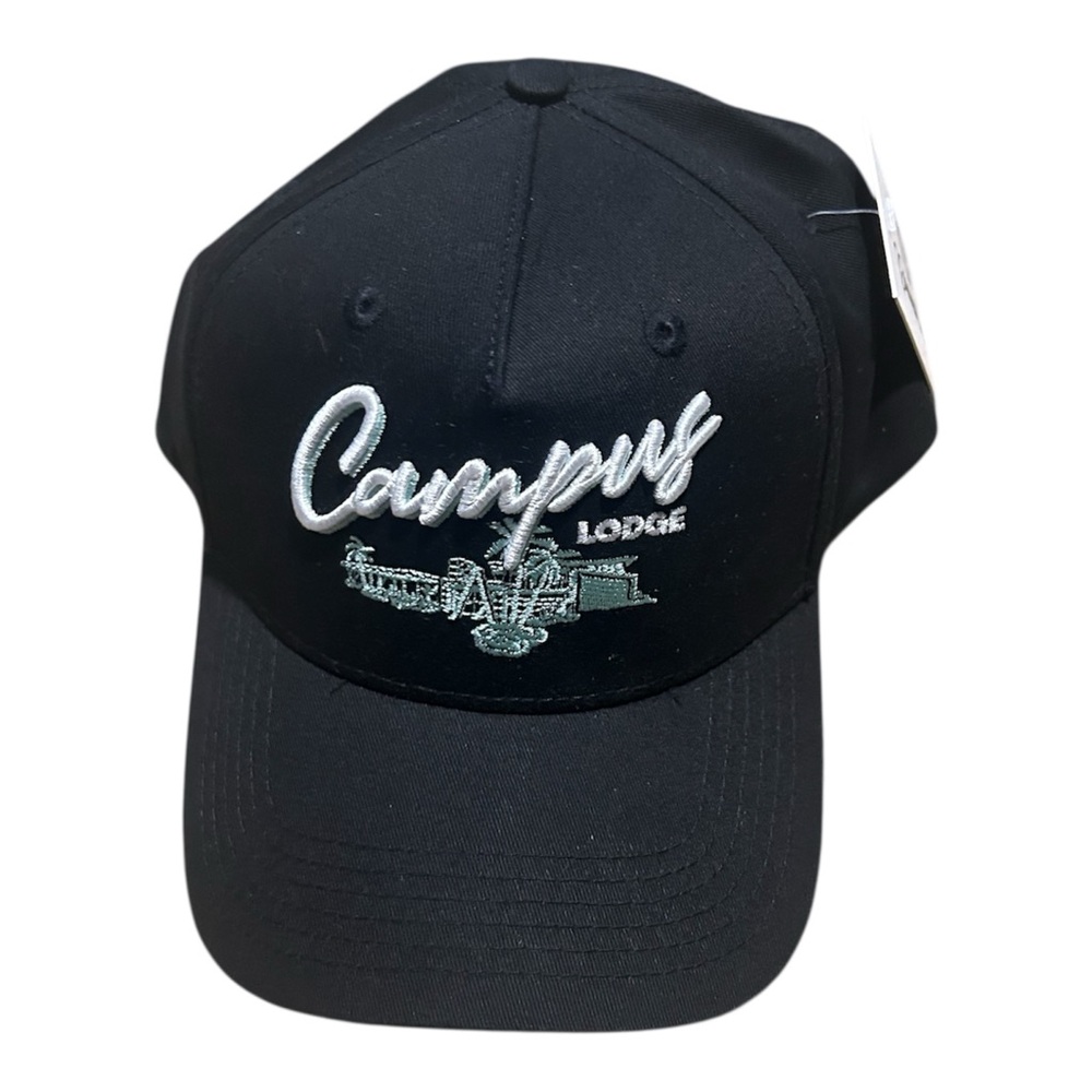 Black Campus Snapback Cap